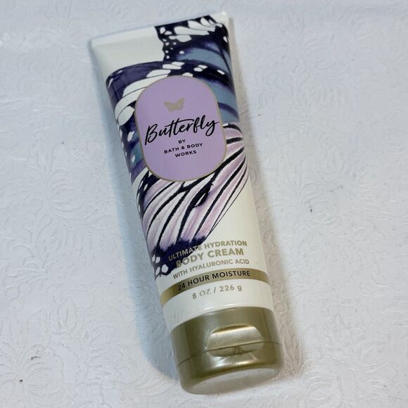2 Bath & Body Works 8oz Lotions Butterfly and Cherry Blossom - Picture 2 of 6